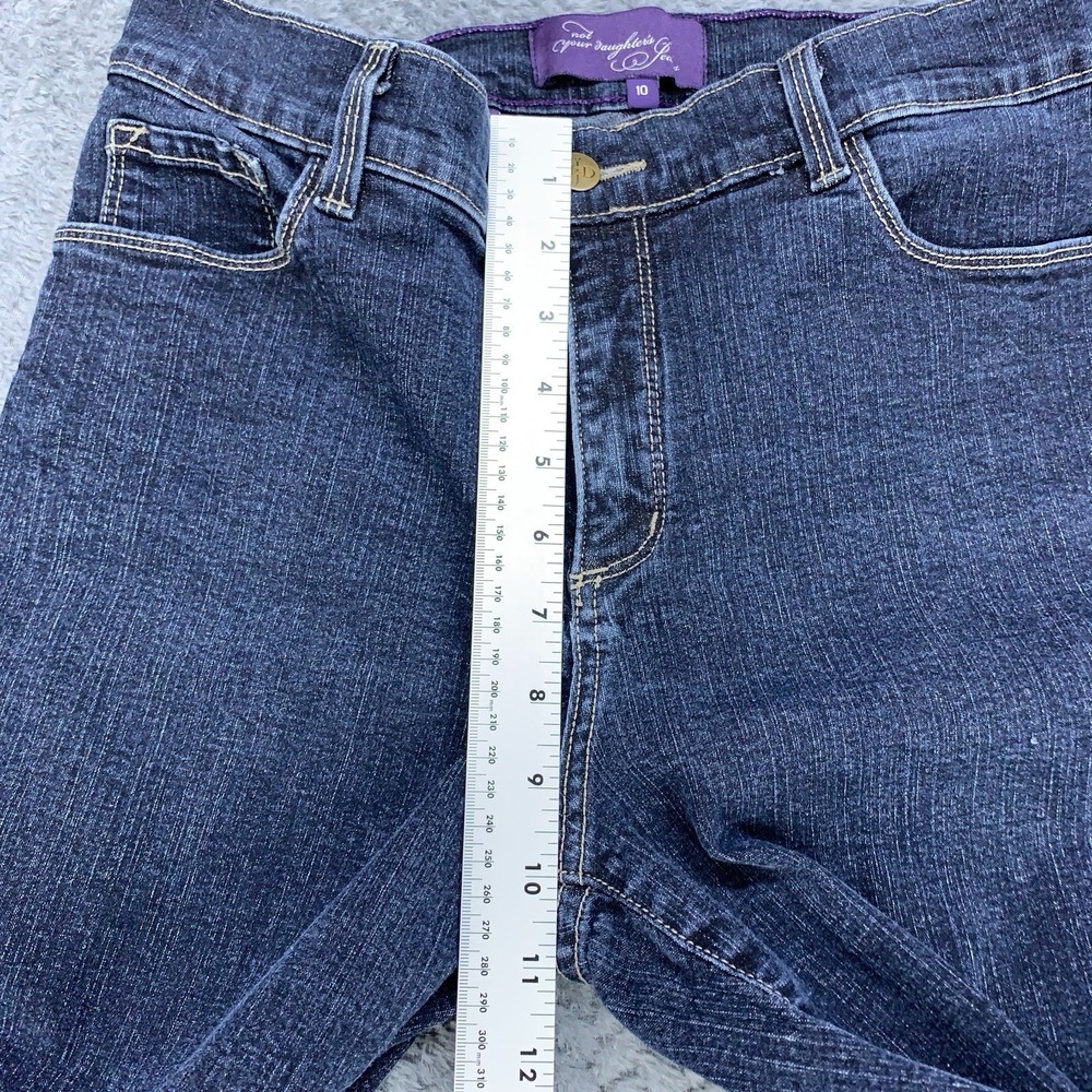 NYDJ Jeans Women's Size 10 Dark Blue Bootcut Lift Tuck USA Made Stretch 30x32 - Picture 7 of 16